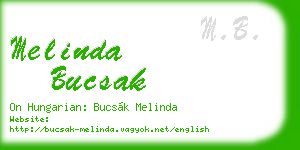 melinda bucsak business card
