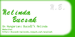 melinda bucsak business card